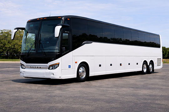56-passenger charter bus available for charter in Columbia, SC